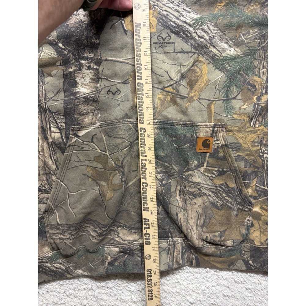 Carhartt Hoodie Sweatshirt 3XL Full Zipper Fleece Realtree Camo - Picture 6 of 9